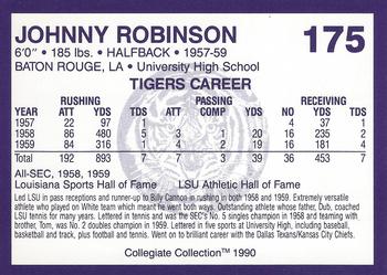 1990 Collegiate Collection LSU Tigers #175 Johnny Robinson Back