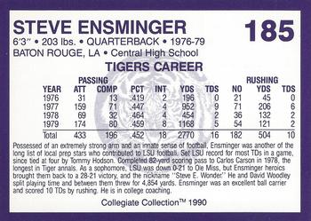 1990 Collegiate Collection LSU Tigers #185 Steve Ensminger Back