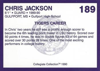 1990 Collegiate Collection LSU Tigers #189 Chris Jackson Back