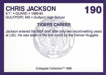 1990 Collegiate Collection LSU Tigers #190 Chris Jackson Back