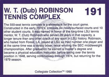 1990 Collegiate Collection LSU Tigers #191 W.T. Robinson Complex Back