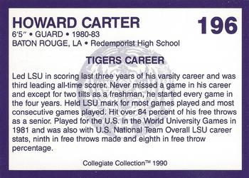 1990 Collegiate Collection LSU Tigers #196 Howard Carter Back