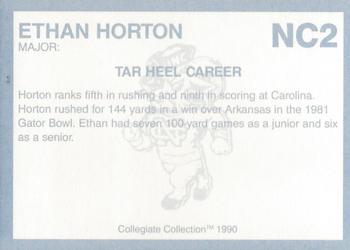1990-91 Collegiate Collection North Carolina Tar Heels - Promos #NC2 Ethan Horton Back