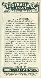 1928-29 Player's Footballers #4 Jimmy Cookson Back