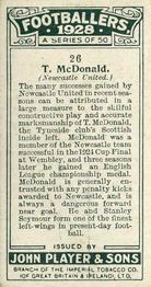 1928-29 Player's Footballers #26 Tommy McDonald Back