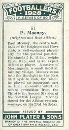 1928-29 Player's Footballers #31 Paul Mooney Back