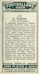 1928-29 Player's Footballers #44 Jimmy Trotter Back