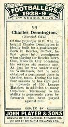 1928-29 Player's Footballers #55 Charles Dennington Back