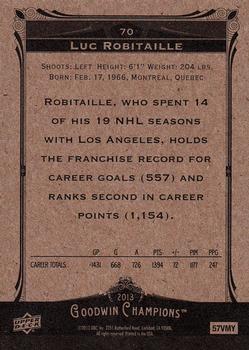 2013 Upper Deck Goodwin Champions #70a Luc Robitaille Back