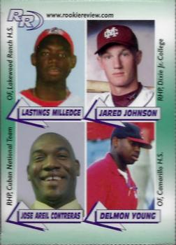 2002 Rookie Review #34 Lastings Milledge / Jared Johnson / Jode Areil Contreras / Delmon Young Front