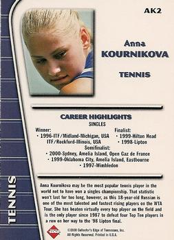 2000 Collector's Edge Women #AK2 Anna Kournikova Back