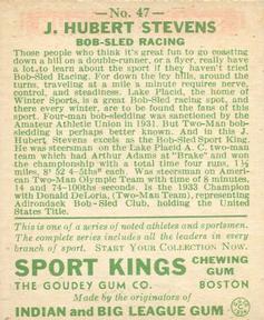 1933 Sport Kings (R338) #47 J.H. Stevens Back