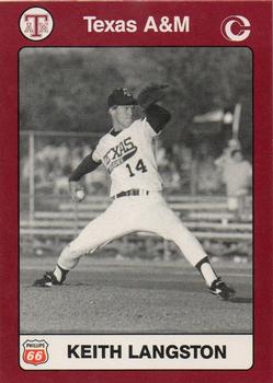 1991 Collegiate Collection Texas A&M Aggies #41 Keith Langston Front