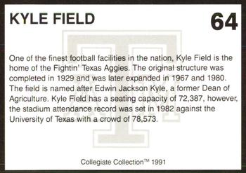 1991 Collegiate Collection Texas A&M Aggies #64 Kyle Field/Football Home of the Aggies Back