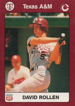 1991 Collegiate Collection Texas A&M Aggies #98 David Rollen Front