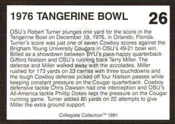 1991 Collegiate Collection Oklahoma State Cowboys #26 1976 Tangerine Bowl Back