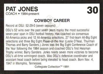 1991 Collegiate Collection Oklahoma State Cowboys #30 Pat Jones Back