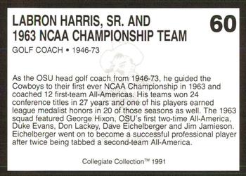 1991 Collegiate Collection Oklahoma State Cowboys #60 Labron Harris, Sr. & 1963 NCAA Championship Team Back