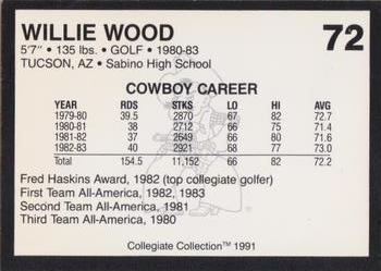 1991 Collegiate Collection Oklahoma State Cowboys #72 Willie Wood Back