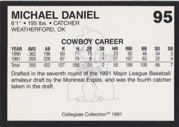 1991 Collegiate Collection Oklahoma State Cowboys #95 Michael Daniel Back