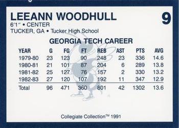 1991 Collegiate Collection Georgia Tech Yellow Jackets #9 LeeAnn Woodhull Back