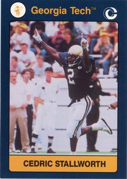 1991 Collegiate Collection Georgia Tech Yellow Jackets #32 Cedric Stallworth Front