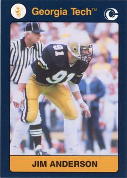 1991 Collegiate Collection Georgia Tech Yellow Jackets #38 Jim Anderson Front