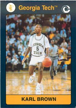 1991 Collegiate Collection Georgia Tech Yellow Jackets #46 Karl Brown Front