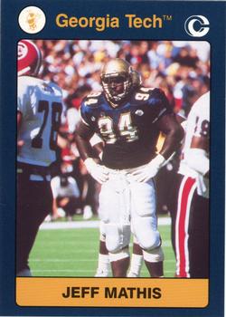 1991 Collegiate Collection Georgia Tech Yellow Jackets #50 Jeff Mathis Front