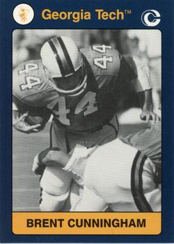 1991 Collegiate Collection Georgia Tech Yellow Jackets #55 Brent Cunningham Front