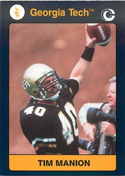 1991 Collegiate Collection Georgia Tech Yellow Jackets #68 Tim Manion Front