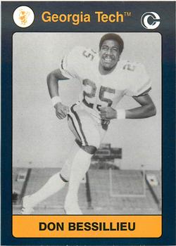 1991 Collegiate Collection Georgia Tech Yellow Jackets #72 Don Bessillieu Front