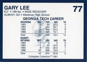 1991 Collegiate Collection Georgia Tech Yellow Jackets #77 Gary Lee Back