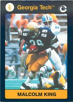 1991 Collegiate Collection Georgia Tech Yellow Jackets #87 Malcolm King Front