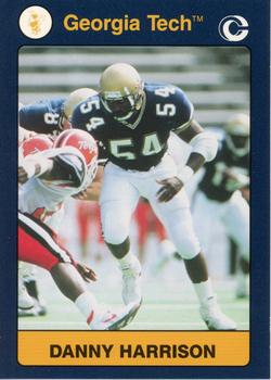 1991 Collegiate Collection Georgia Tech Yellow Jackets #104 Danny Harrison Front
