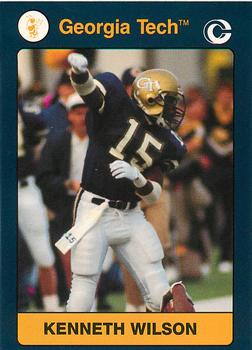 1991 Collegiate Collection Georgia Tech Yellow Jackets #143 Kenneth Wilson Front