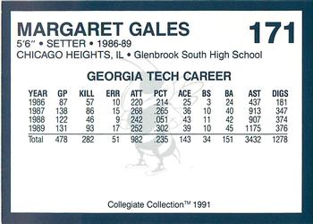 1991 Collegiate Collection Georgia Tech Yellow Jackets #171 Margaret Gales Back