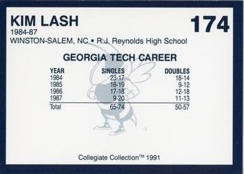1991 Collegiate Collection Georgia Tech Yellow Jackets #174 Kim Lash Back