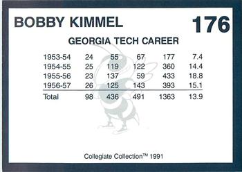1991 Collegiate Collection Georgia Tech Yellow Jackets #176 Bobby Kimmel Back