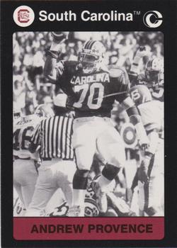 1991 Collegiate Collection South Carolina Gamecocks #63 Andrew Provence Front