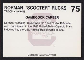 1991 Collegiate Collection South Carolina Gamecocks #75 Norman Rucks Back