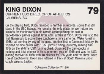 1991 Collegiate Collection South Carolina Gamecocks #79 King Dixon Back