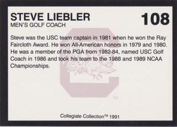 1991 Collegiate Collection South Carolina Gamecocks #108 Steve Liebler Back