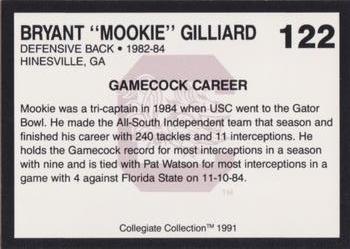 1991 Collegiate Collection South Carolina Gamecocks #122 Bryant Gilliard Back