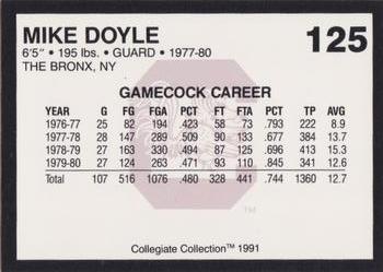 1991 Collegiate Collection South Carolina Gamecocks #125 Mike Doyle Back