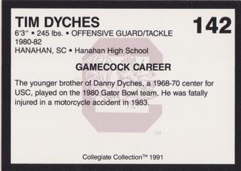 1991 Collegiate Collection South Carolina Gamecocks #142 Tim Dyches Back