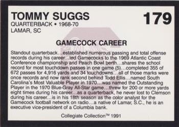 1991 Collegiate Collection South Carolina Gamecocks #179 Tommy Suggs Back