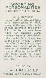 1936 Gallaher Sporting Personalities #24 Jimmy Guthrie Back