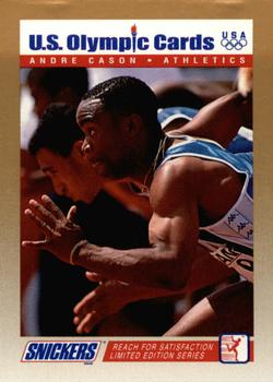 1992 Snickers U.S. Olympic #3 Andre Cason Front