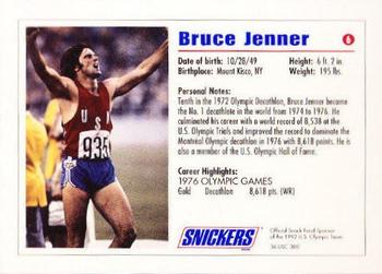 1992 Snickers U.S. Olympic #6 Bruce Jenner Back